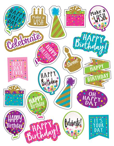 Birthday stickers